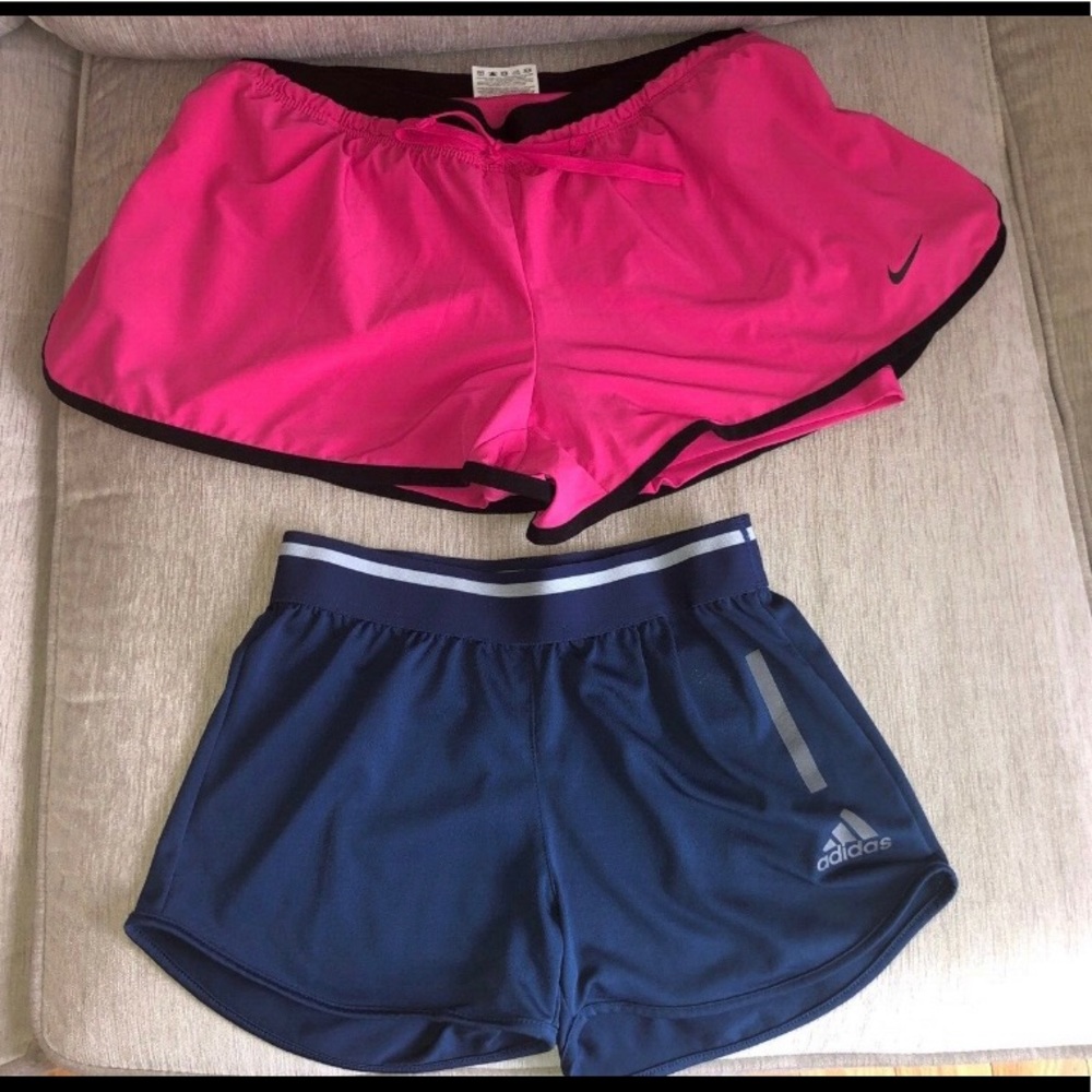 Nike shorts and Adidas spandex